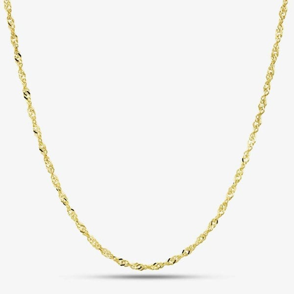 T. H. Baker 9ct Yellow Gold 20 Inch Twisted Curb Chain SSIN-220-9Y-20
