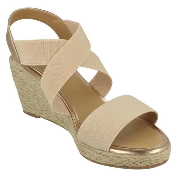 Savannah Ladies Savannah High Rope Wedge Sandals