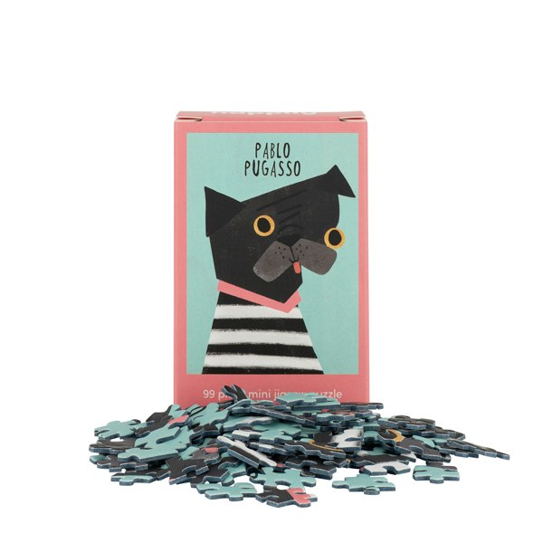 Happily Puzzles Pablo Pugcasso - 99 Piece Mini Jigsaw Puzzle
