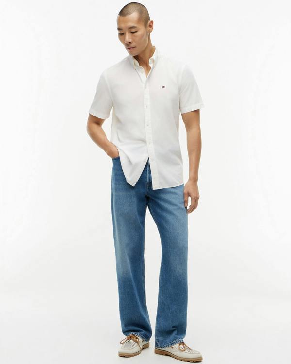 Tommy Hilfiger GMD Poplin Mens Short Sleeve Shirt - White