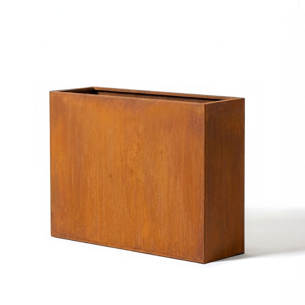 Nicoman Galvanised Matte Black Trough Metal Planter - 90cm x 82cm