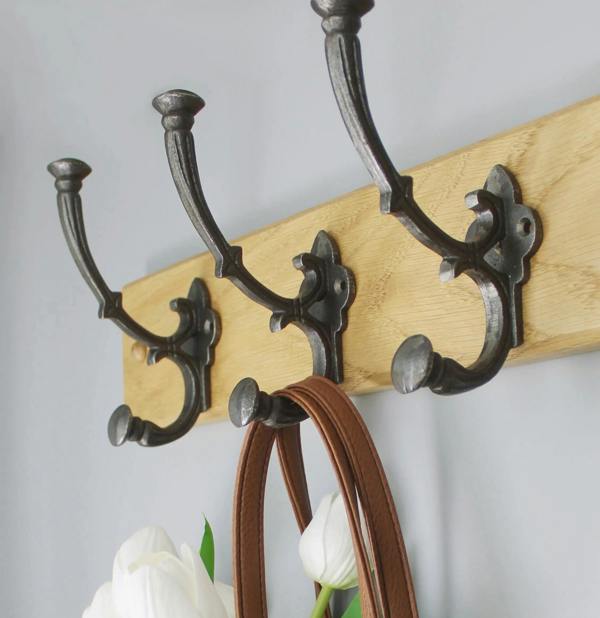 Antique Cast Iron Rollo Double Hat and Coat Hook 150mm