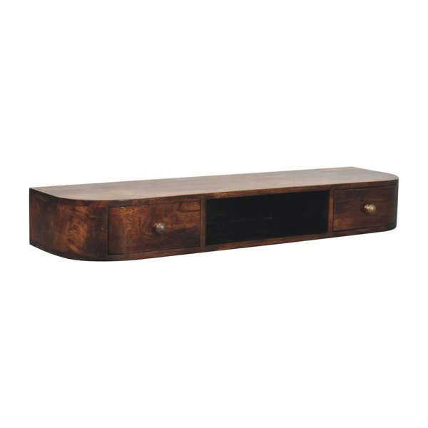 Artisan Furniture Lunar 2 Drawer Wall Mounted Chestnut Console