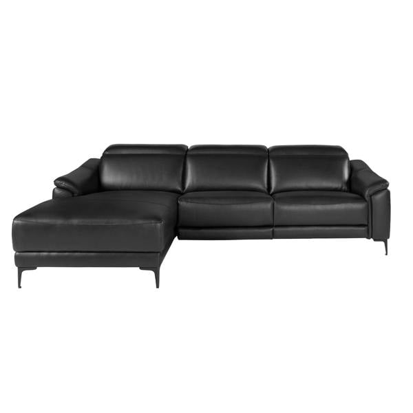 Angel Cerdá Relax corner sofa in black leather 6205/6206