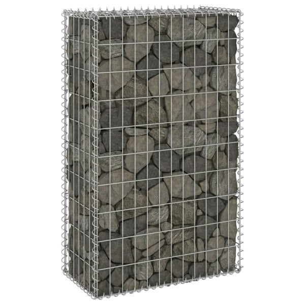 Berkfield Gabion Wall with Covers Galvanised Steel 60x30x100 cm
