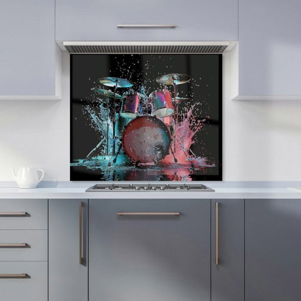 Warren Reed - Designer Rhythm in Splashing Drums Kitchen Splashback