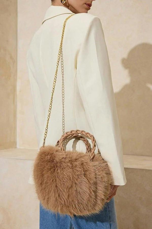 WOVCOR Fur Women's Shoulder and Handbag