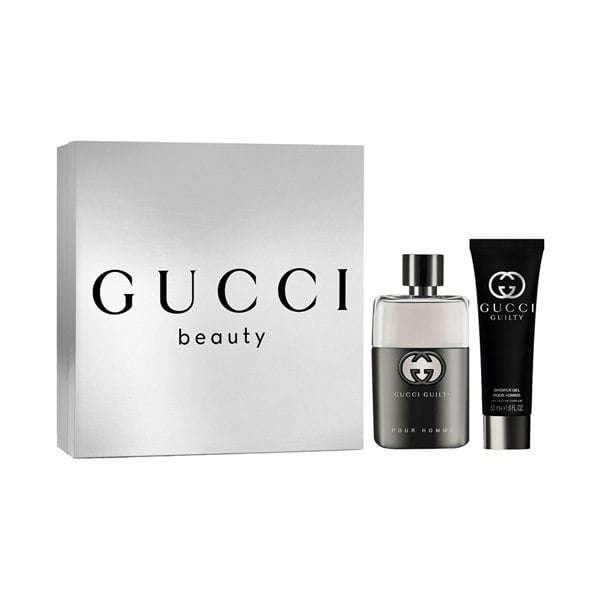 Gucci Men's Aftershave Gucci Guilty Pour Homme Aftershave Eau de Parfum Spray Gift Set (50ml) with 50ml Shower Gel