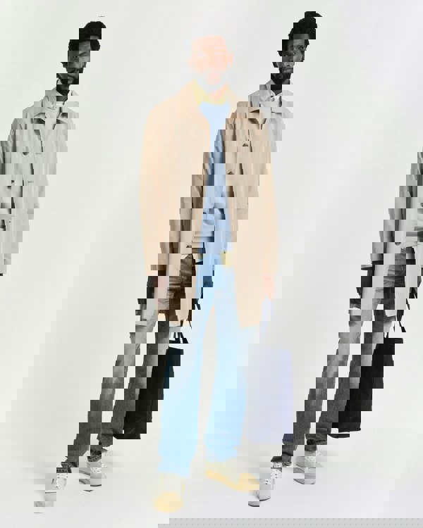 GANT Mens Regular Fit Shield Logo Crew Neck Sweatshirt - 457 Fresh Blue