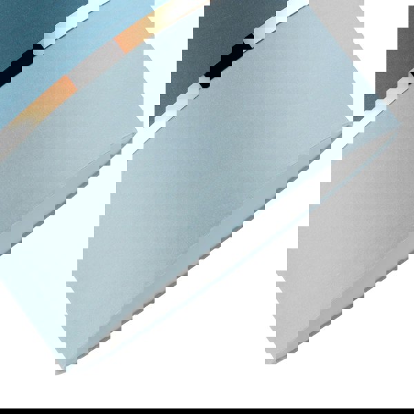 Sky and Cobalt Blue Cotton Fabric Lamp Shade with Shiny Copper Ring Image 4