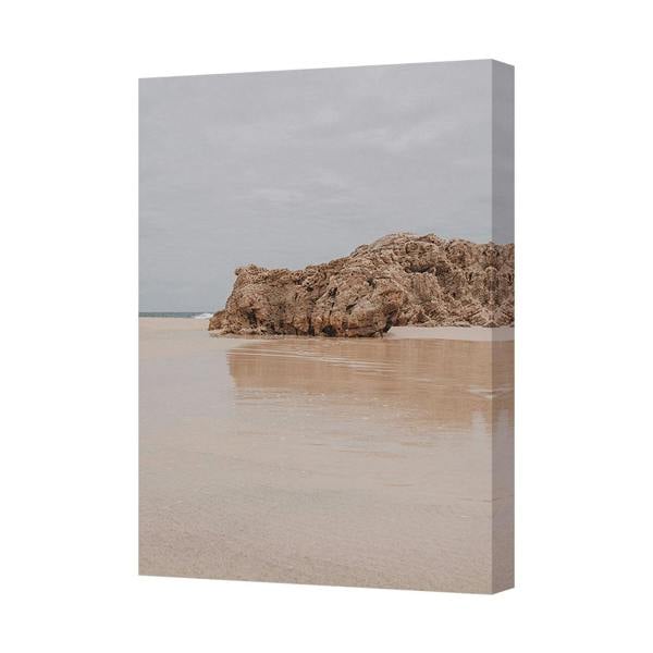 Benjamin Tate Design Beach Seascape Canvas Wall Art Coastal Decor With Rocks And Sand