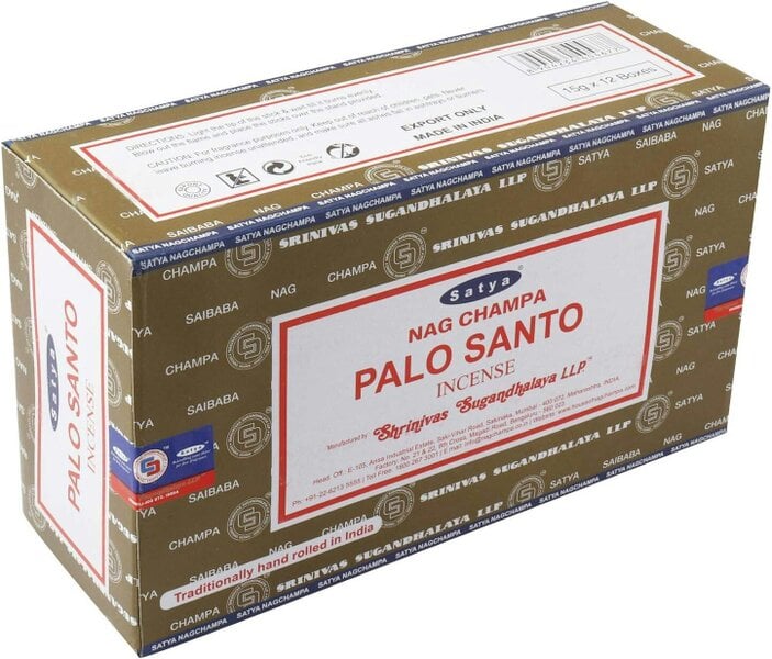 Satya Nag Champa & Palo Santo Combo Incense Sticks Set, 12 x 16g Packs