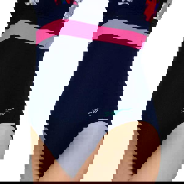 Zoggs Paradiso Squareback Swimsuit - Navy/Pink