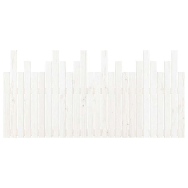 Berkfield Wall Headboard White 166x3x80 cm Solid Wood Pine