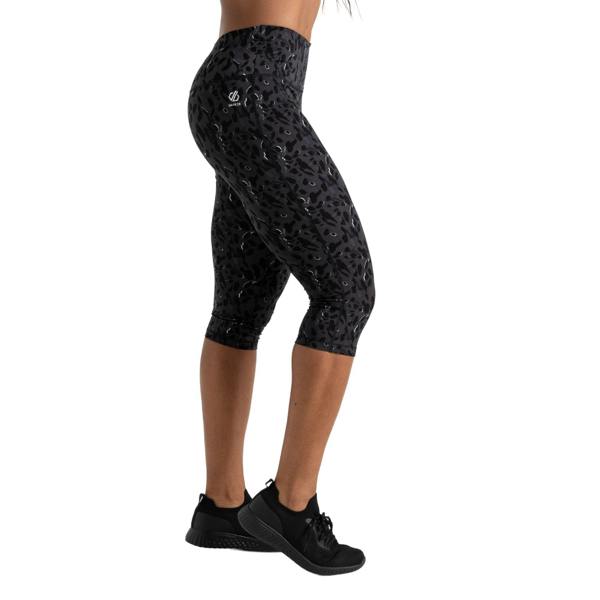 Dare 2B Womens/Ladies Influential Dash Print 3/4 Leggings - Black - 