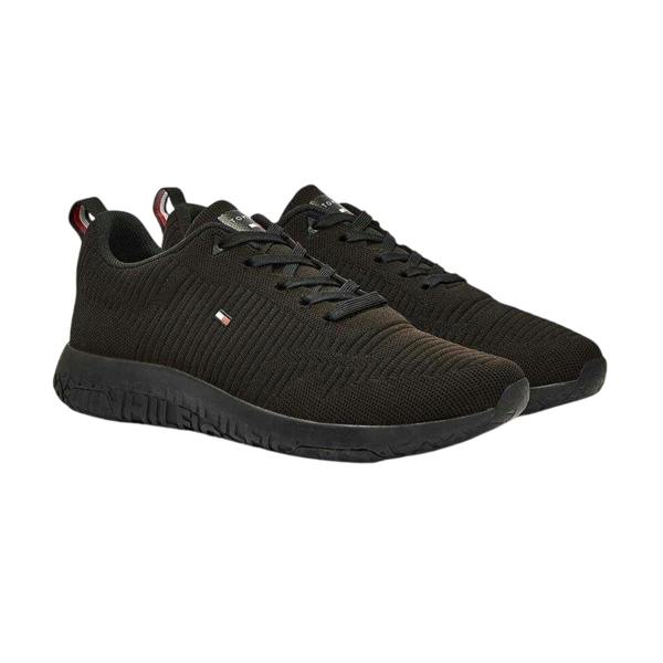 Tommy Hilfiger Mens Tevo Run Running Trainers - Black - 
