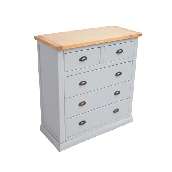 Cabinet Bits Loreo 5 Drawer Chest of Drawers Brass Cup Handle