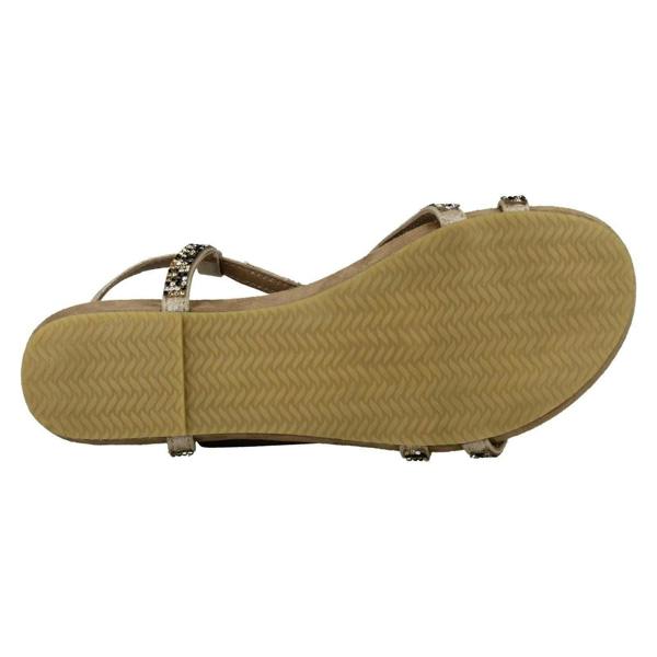 Leather Collection Ladies Leather Collection Diamante X Strap Sandals