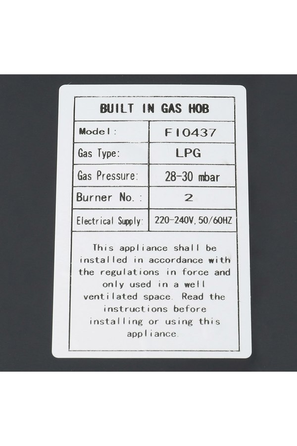 Living and Home 2-Burner Gas Stove Cooktop LPG Hob with Glass Top & Cast Iron Pan Stands（51 x 30 cm）