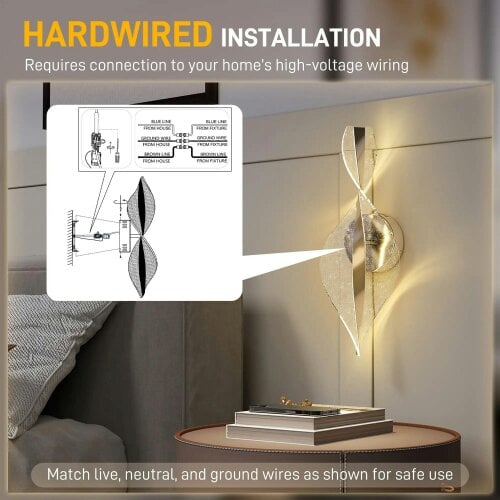 Bobobiy Led Wall Lamp 2 Pack, 13W Modern Indoor Spiral Wall Light, Colour Temperature Adjustable 3000K/4000K/6500K, Stairs, Silver Tone