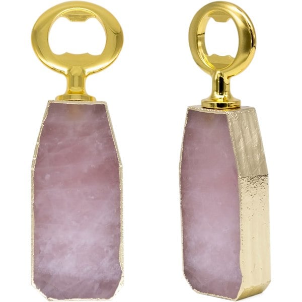 Maison des Cadeaux Rose Quartz Stone Bottle Opener