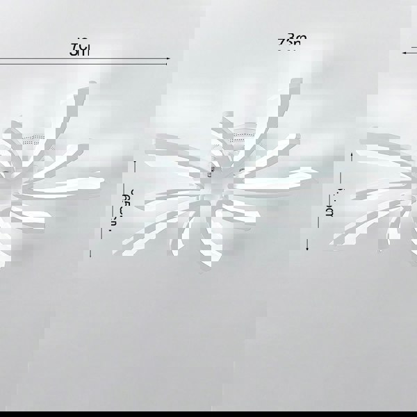 V Shaped Floral Modern Semi-Flush LED Ceiling Light Dimmable/Non-Dimmable Ceiling Lights Living and Home 5 Shades Non-Dimmable 