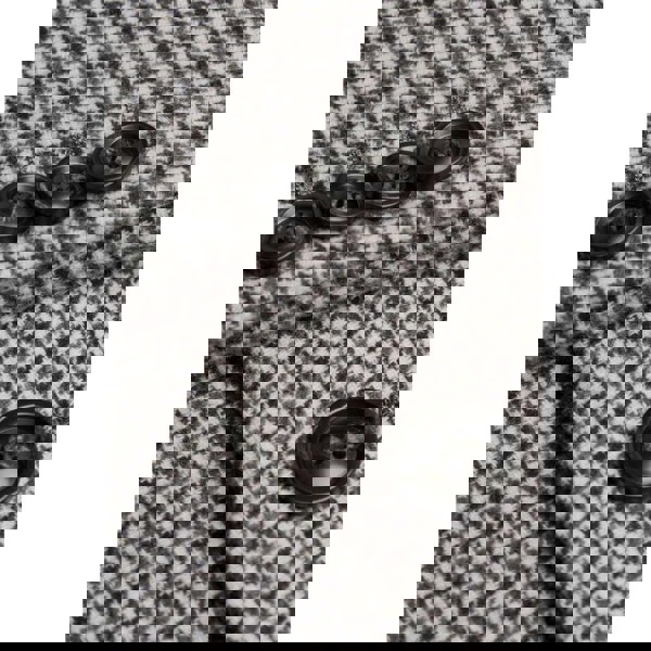 House Of Cavani Kerry - Men's Grey Wool Blend Houndstooth Tweed Overcoat