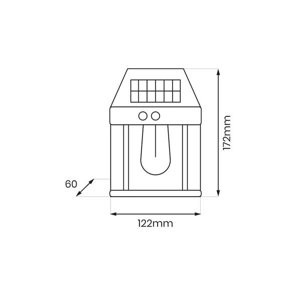 Milagro Filo Solar Wall Lamp 3000K