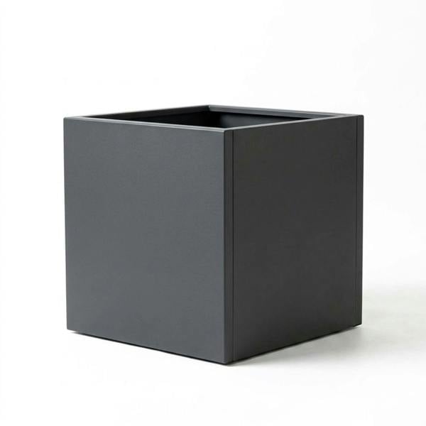 Nicoman Galvanised Steel Cube Metal Planter 50x50x50cm - Grey
