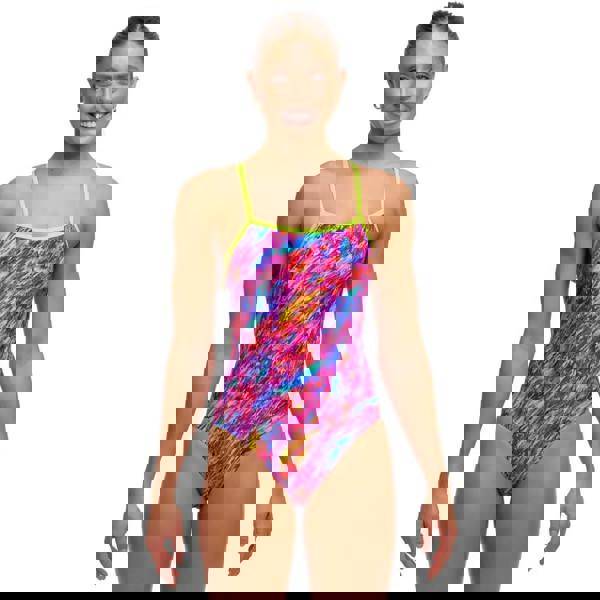 Funkita Blow In Single Strap Swimsuit - Pink/Blue