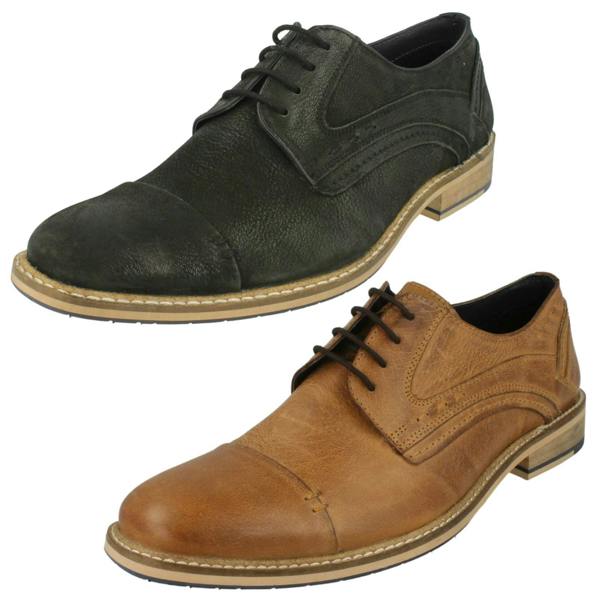 Maverick Mens Maverick Lace Up Shoe Stitched Panels and Toe Cap