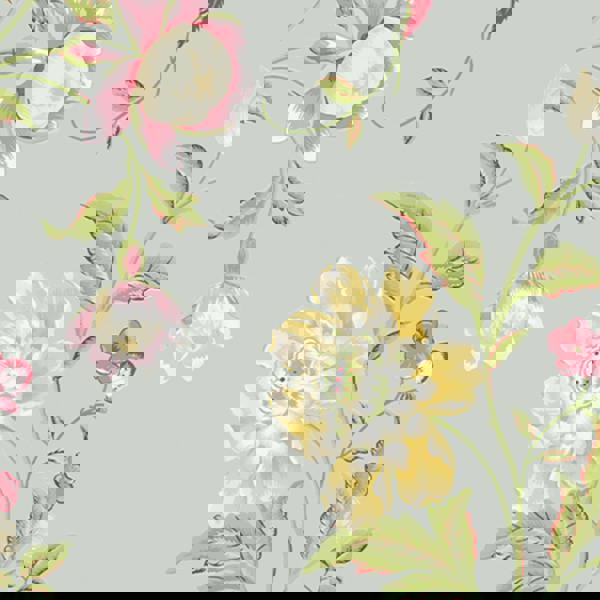 Laura Ashley Summer Palace Wallpaper - Duck Egg - 10m