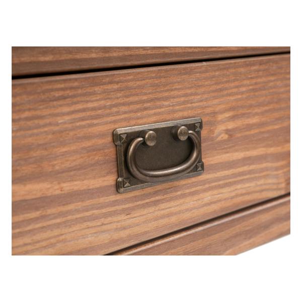 Cabinet Bits Padua Lacquered 2 Drawer Console Table Brass Drop Handle