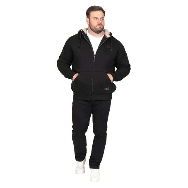 Duke Mens Metcalfe D555 Kingsize Full Zip Hoodie - Black - 