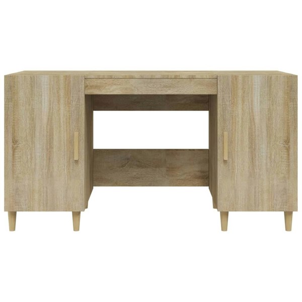 Berkfield Desk Sonoma Oak 140x50x75 cm Engineered Wood