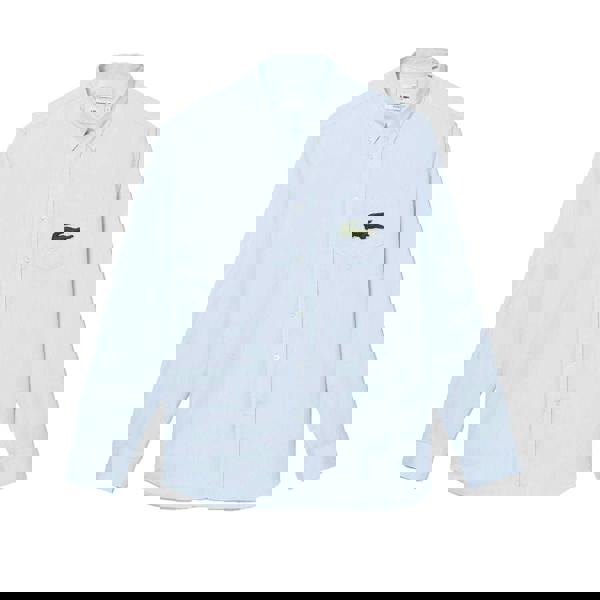 Lacoste Unisex Adult Striped Relaxed Fit Shirt - Light Blue - 