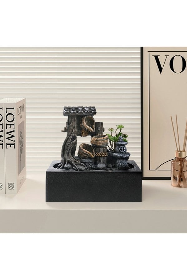 Living and Home Tabletop Fountain Relaxation Water Feature for Home Office Decor