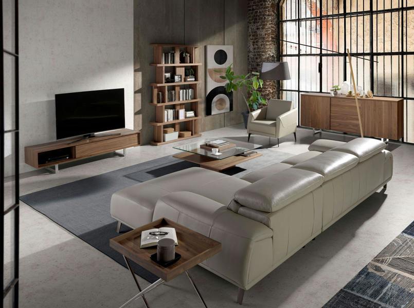 Angel Cerdá Square Tempered Glass and Walnut Coffee Table 2017