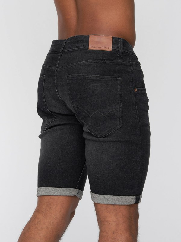 Duck and Cover Mustone Denim Shorts Black Wash