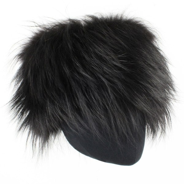 Pre-owned Balenciaga black fox fur hat&nbsp;