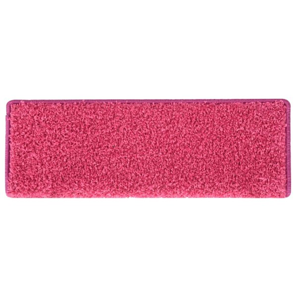 Berkfield Carpet Stair Treads 15 pcs 65x21x4 cm Pink