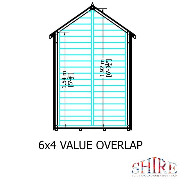 Shire Overlap 6x4   Economy Pressure Treated Storage Shed - Best Shed