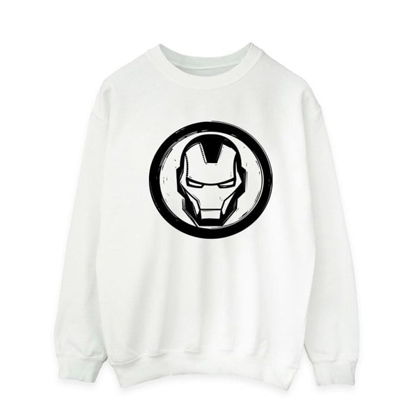 Marvel Mens Iron Man Chest Logo Sweatshirt - White