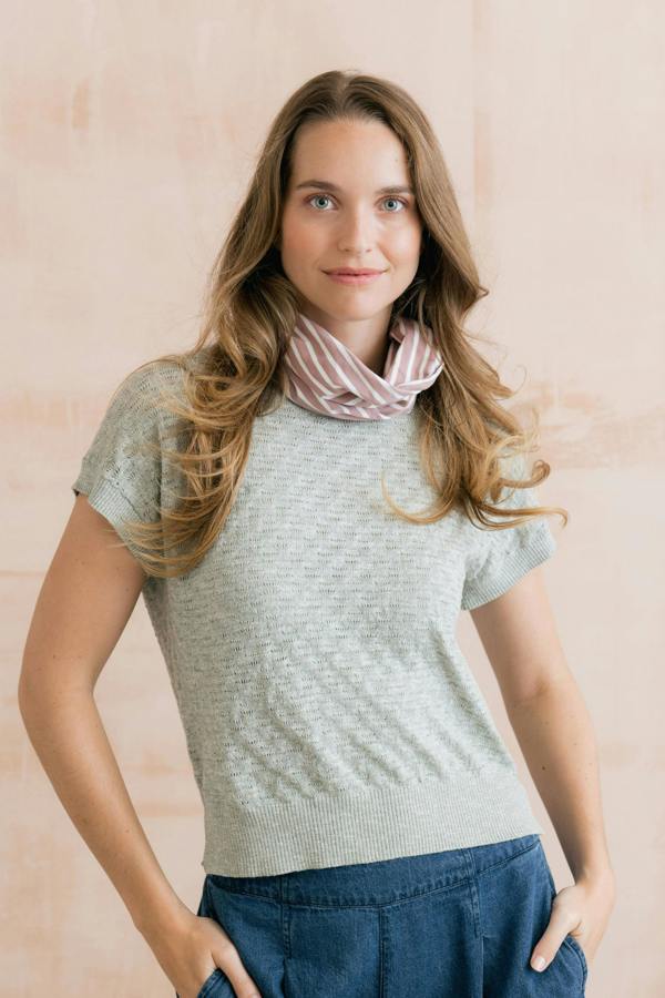 Lily & Me Multiband Soft Pink / Ecru Stripe