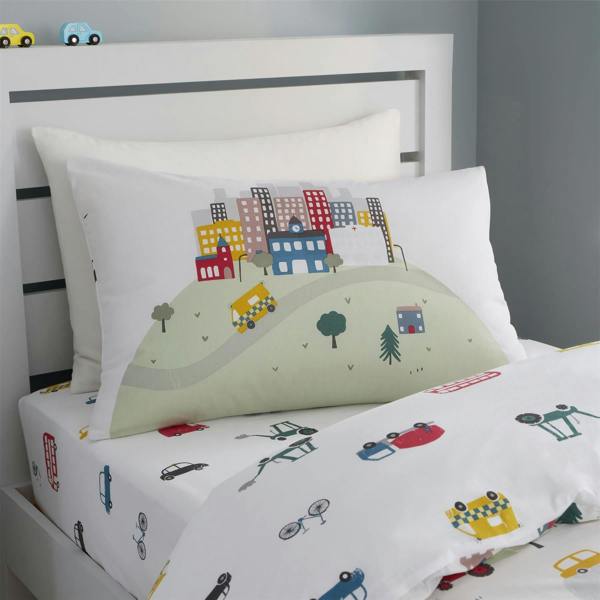 Transport White Duvet Cover Set
