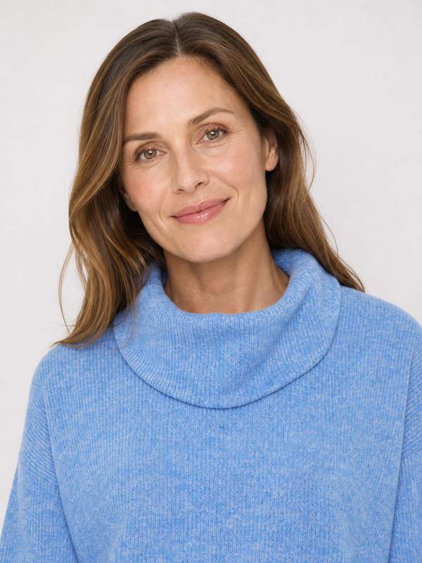 PennyPlain Cowl Tunic - Cornflower