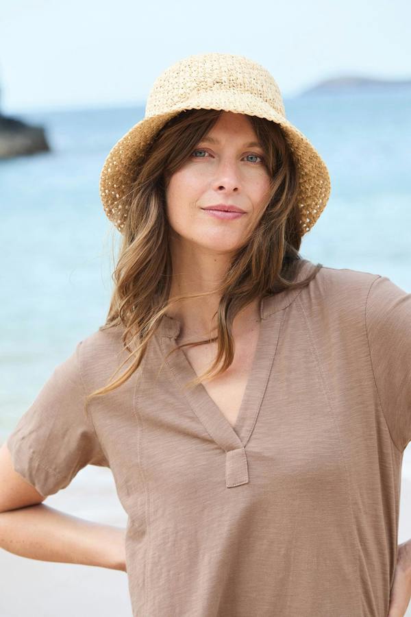 Lily & Me Terrace Organic Cotton Jersey Swing Dress Mocha