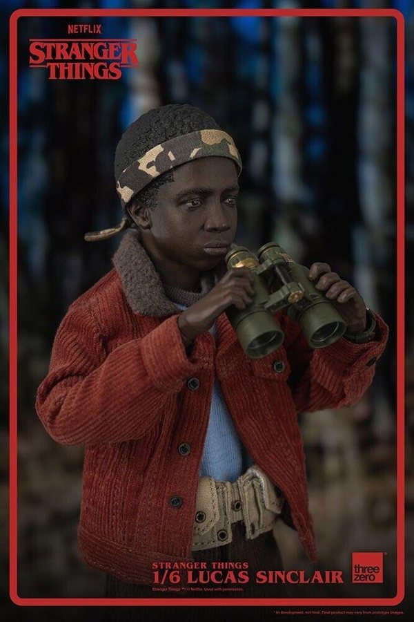 Threezero Lucas Sinclair Stranger Things Collectible Figure 1:6 Scale ThreeZero 3Z03180W0