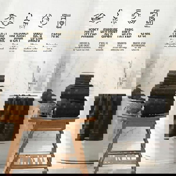 Smart Living Boston 8 PCS Towel Bale Set - Black