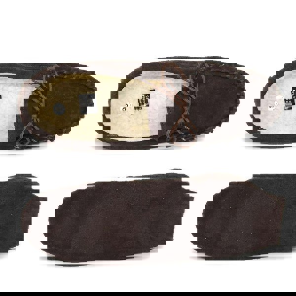 Mokkers Coopers Suede Fleece Lined Soft Sole Mens Moccasin Slippers Made In England